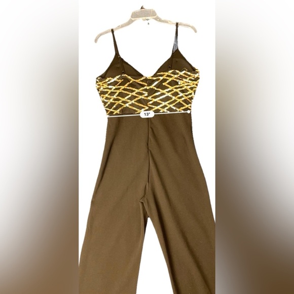 Haute Monde Jumpsuit Sequined Bodice Straight Leg NWT Date Night Rave Party Club - Picture 5 of 14